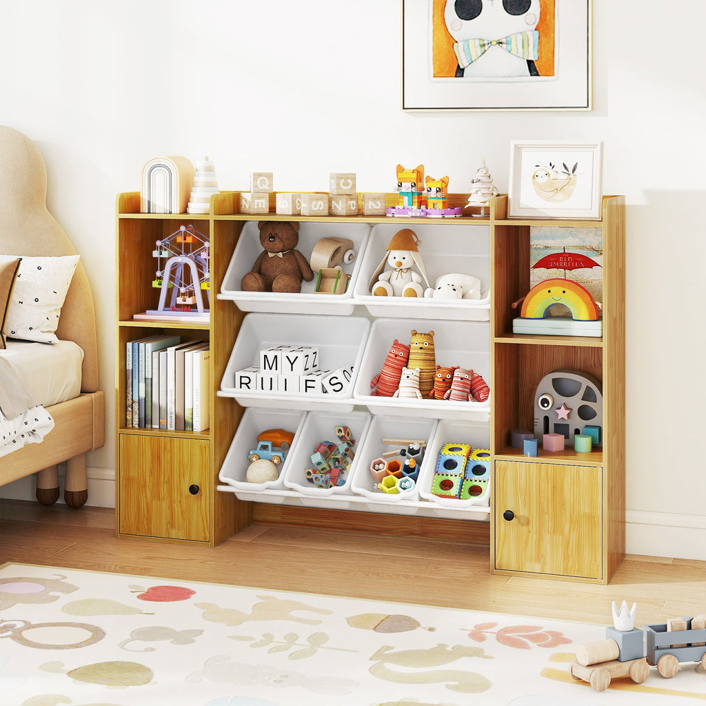 Kids Toy Storage Organizer with Bins & Bookshelf