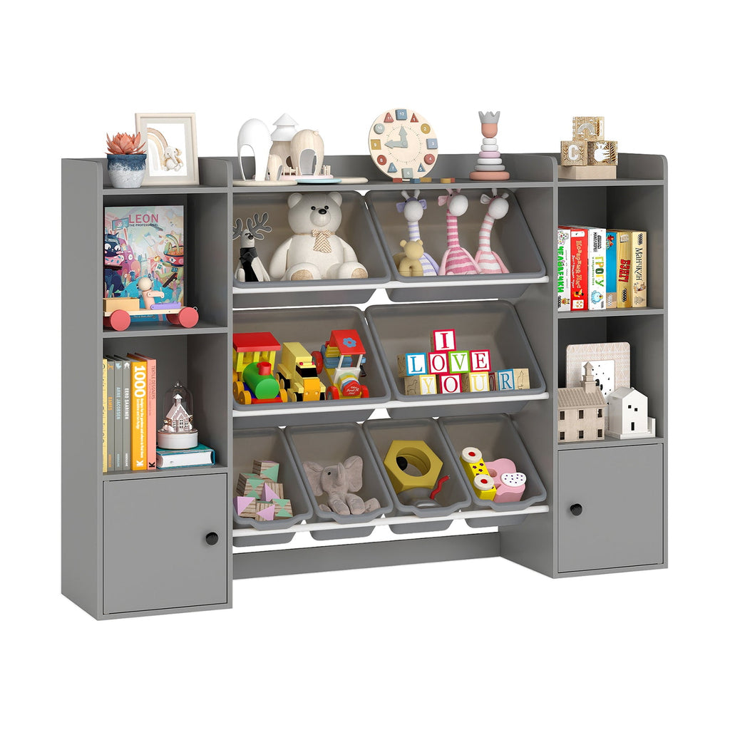 Kids Toy Storage Organizer with Bins & Bookshelf
