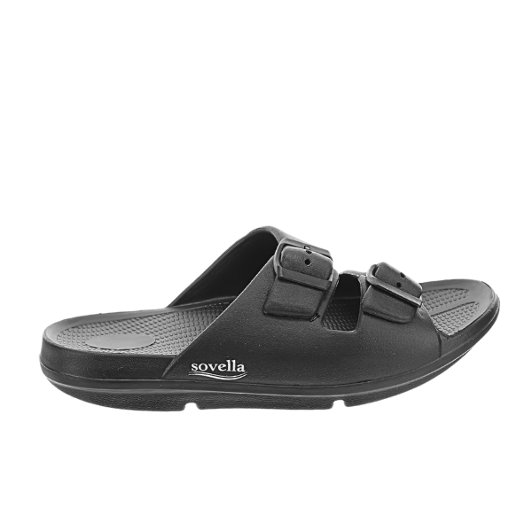 Sovella Women's PF Buckle Slide Recovery Sandal – Black