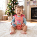 Baby Girls' Christmas Tree Bow Long-Sleeve Romper