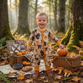 Baby Boys' Woodland Harvest Fall Zipper Romper