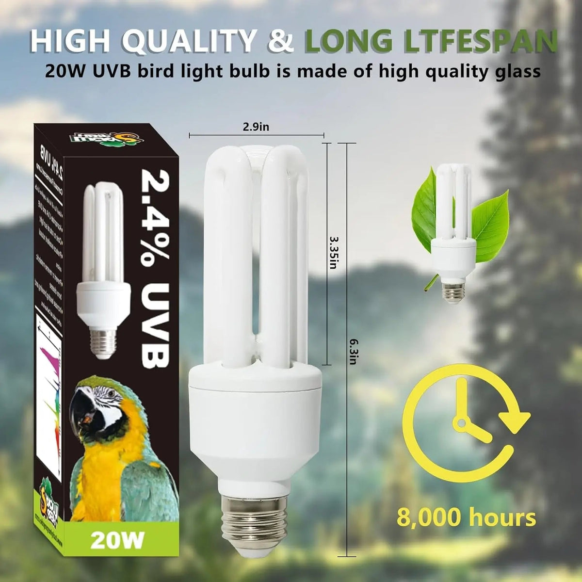 UVA UVB Bird Light Bulb