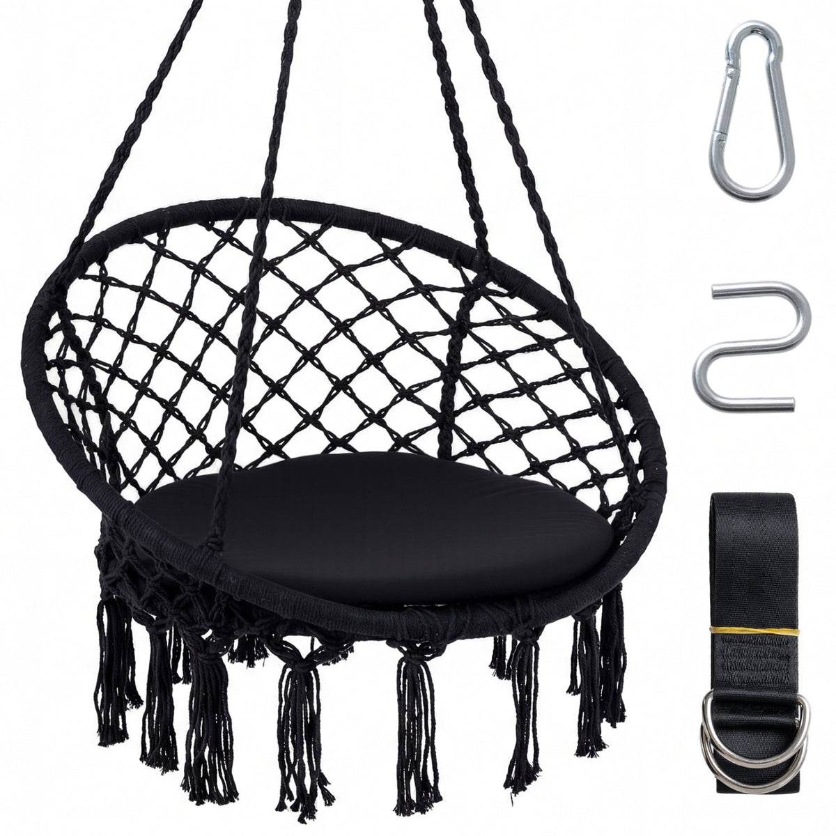 Round Macrame Hammock Swing Chair