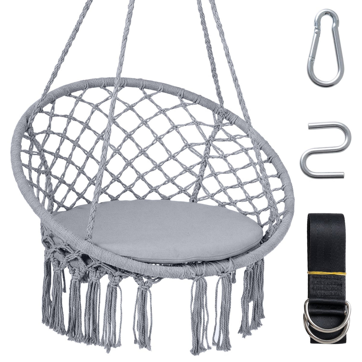 Round Macrame Hammock Swing Chair