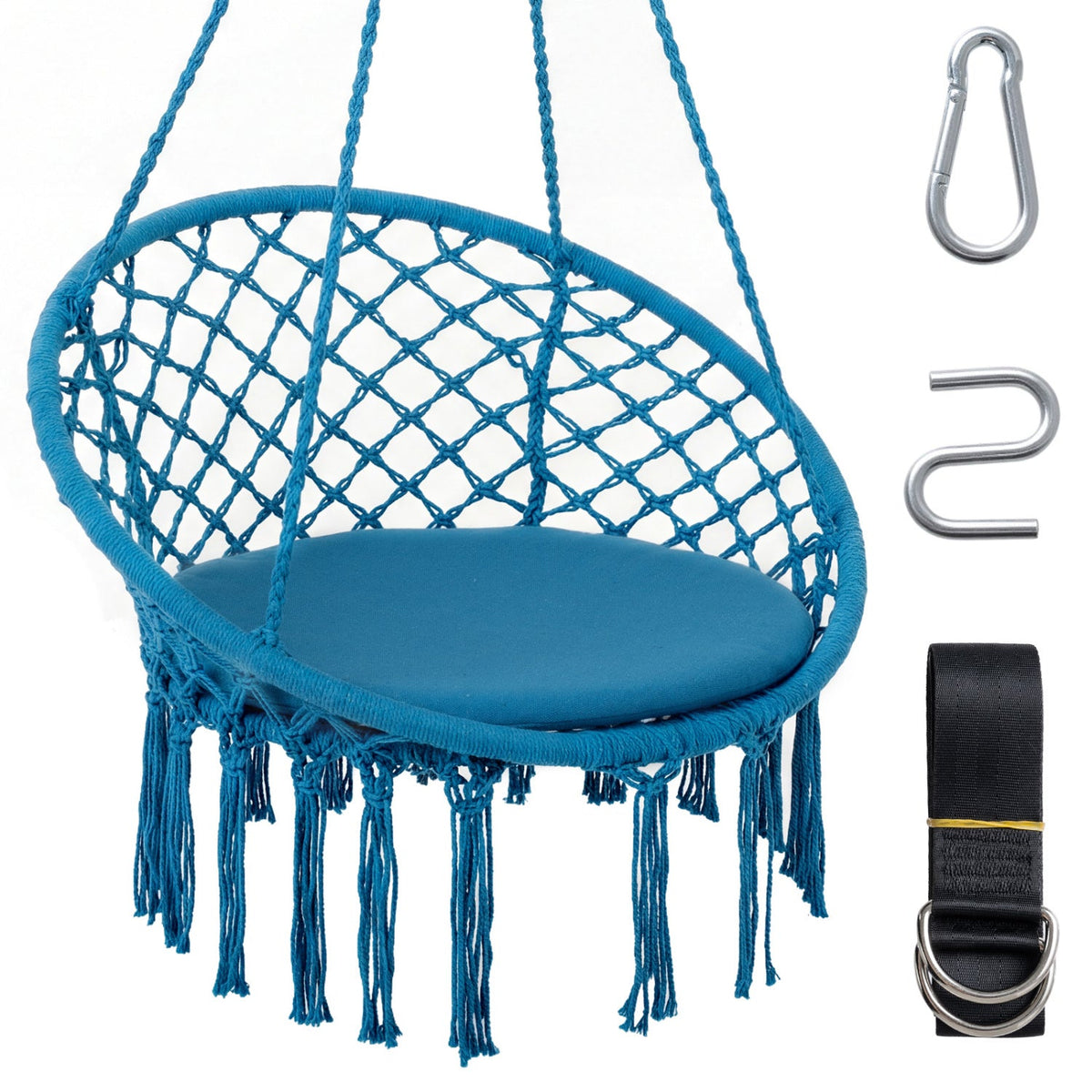Round Macrame Hammock Swing Chair