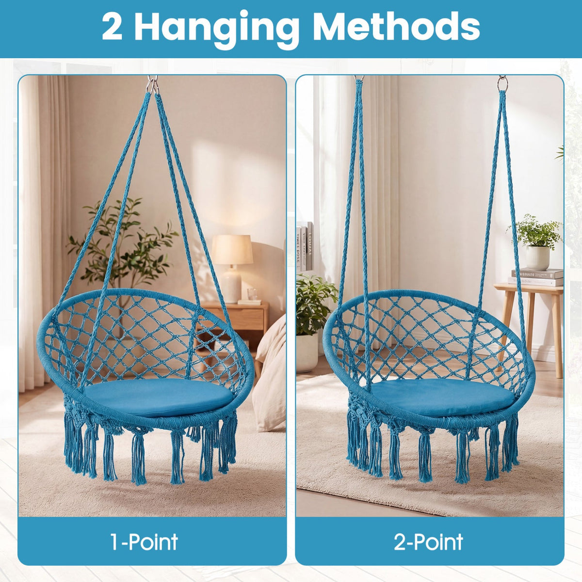 Round Macrame Hammock Swing Chair