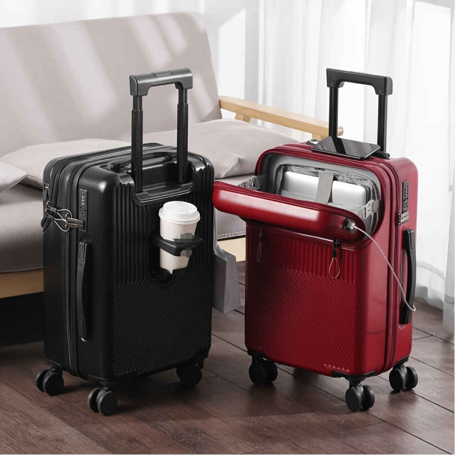 Hard Shell Carry-On Suitcase with Front Laptop Pocket, USB Port & TSA Lock – 20" 22" 24" 26"