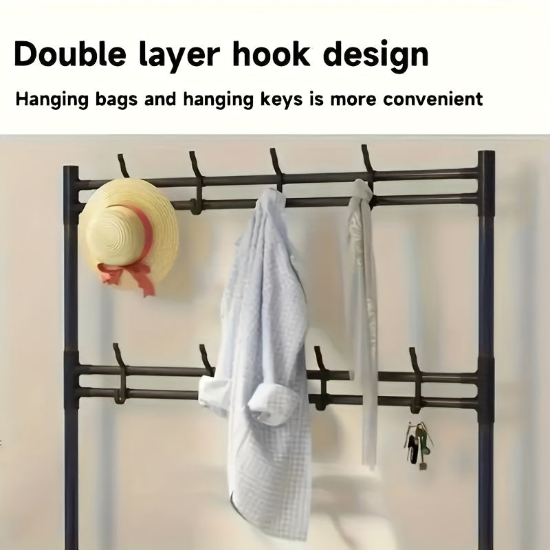 2-in-1 Shoe Rack & Coat Hanger
