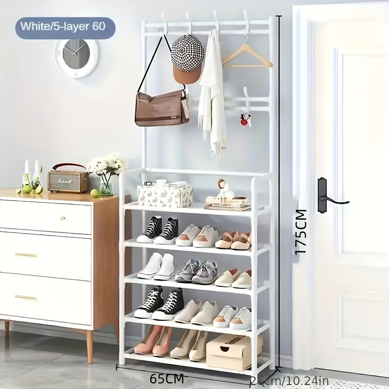 2-in-1 Shoe Rack & Coat Hanger