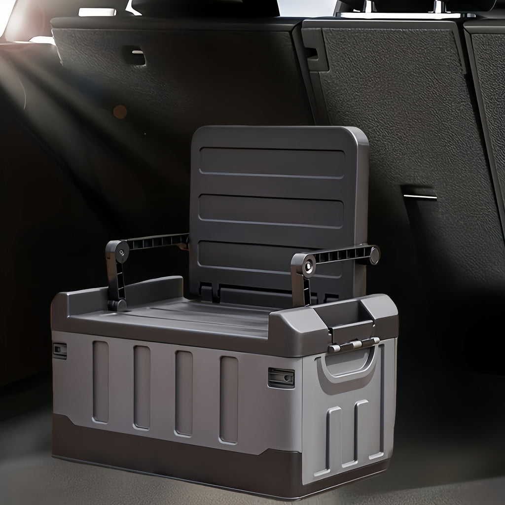 Foldable Camping Stool with Backrest and Storage Bag