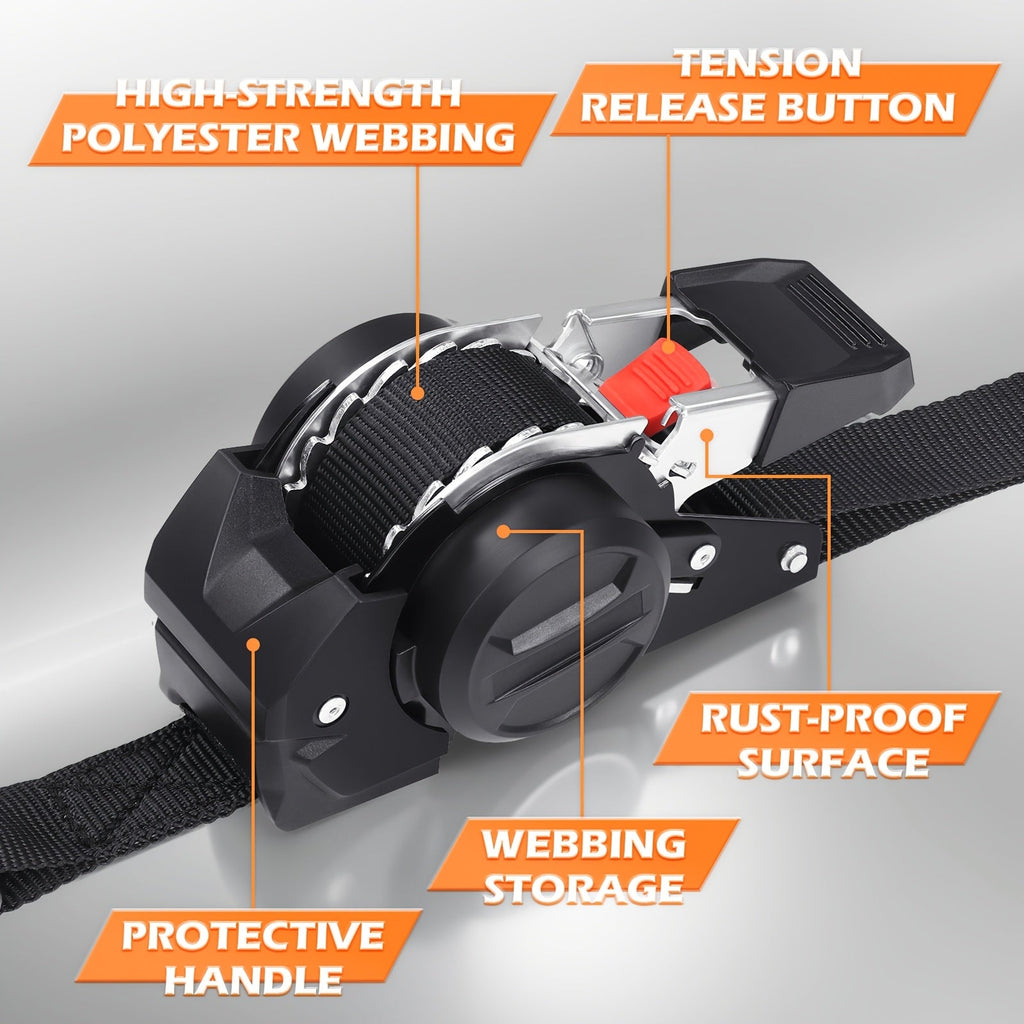 Retractable Ratchet Tie Down Straps