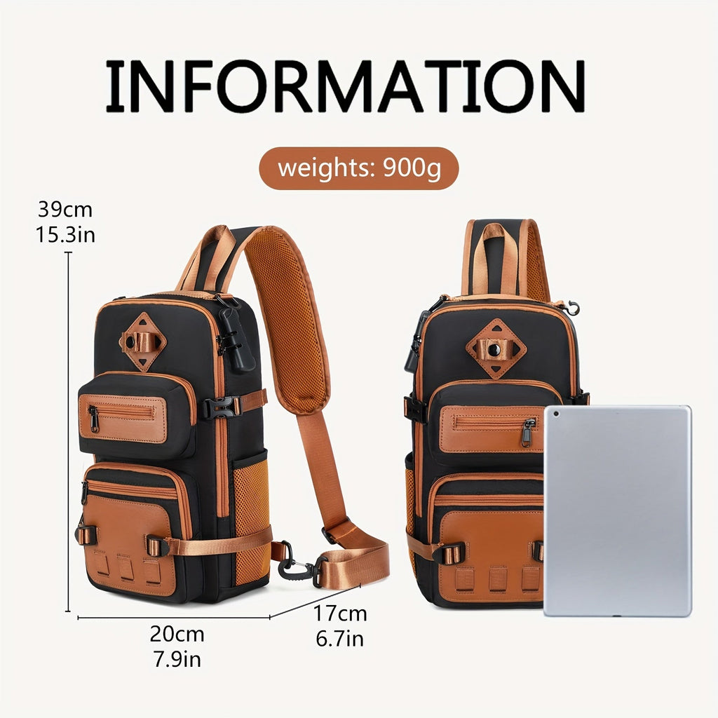 Anti-Theft Sling Bag – USB Charging Port, 90° Full-Open Main Compartment, Water-Resistant | Travel & Daily Carry