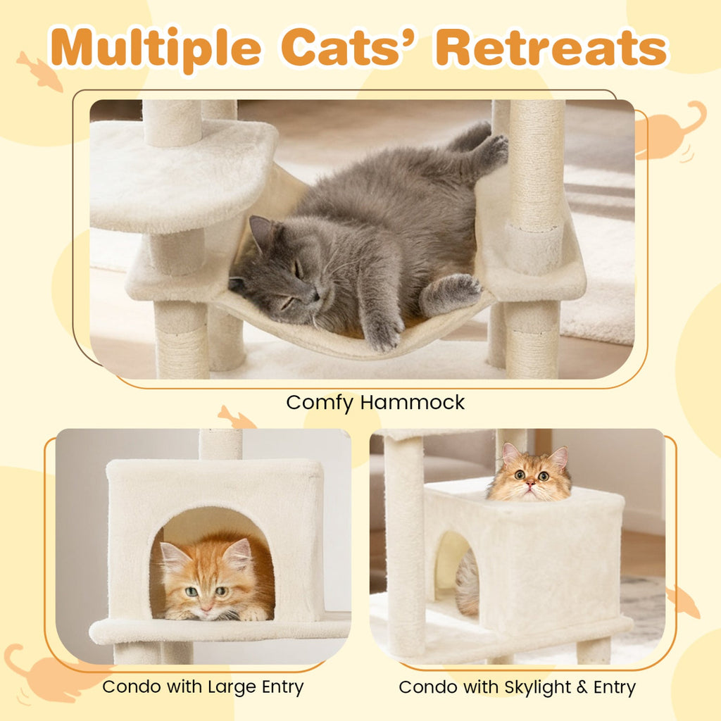 75" Multi-Level Cat Tree Tower