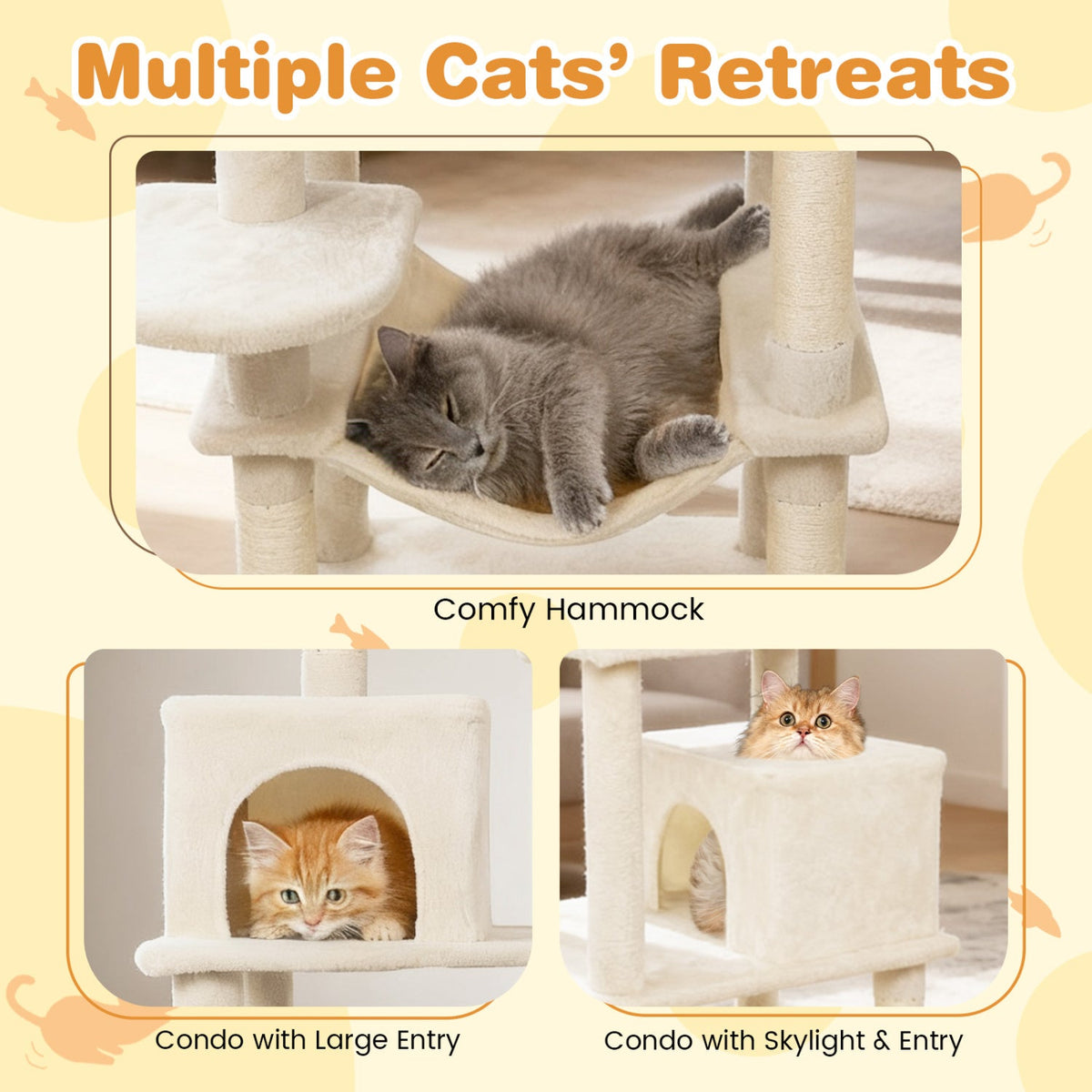75" Multi-Level Cat Tree Tower