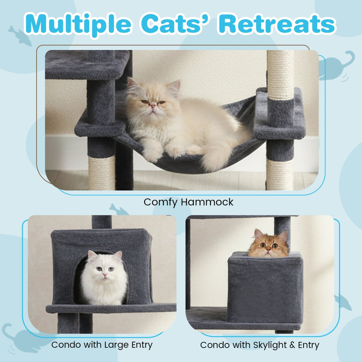75" Multi-Level Cat Tree Tower