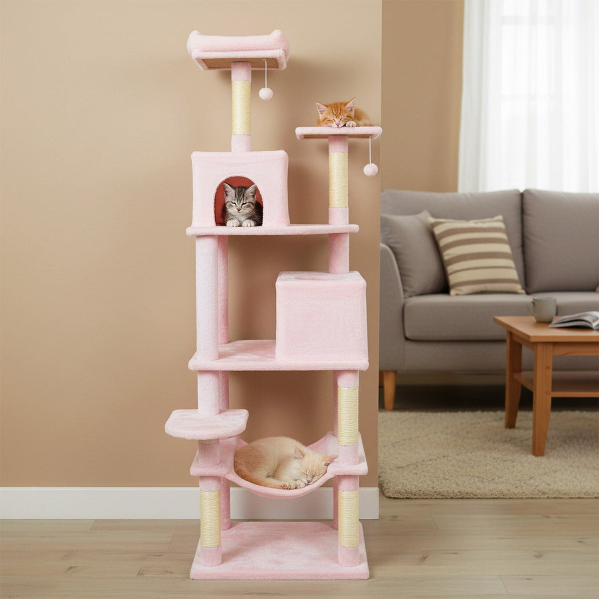 75" Multi-Level Cat Tree Tower