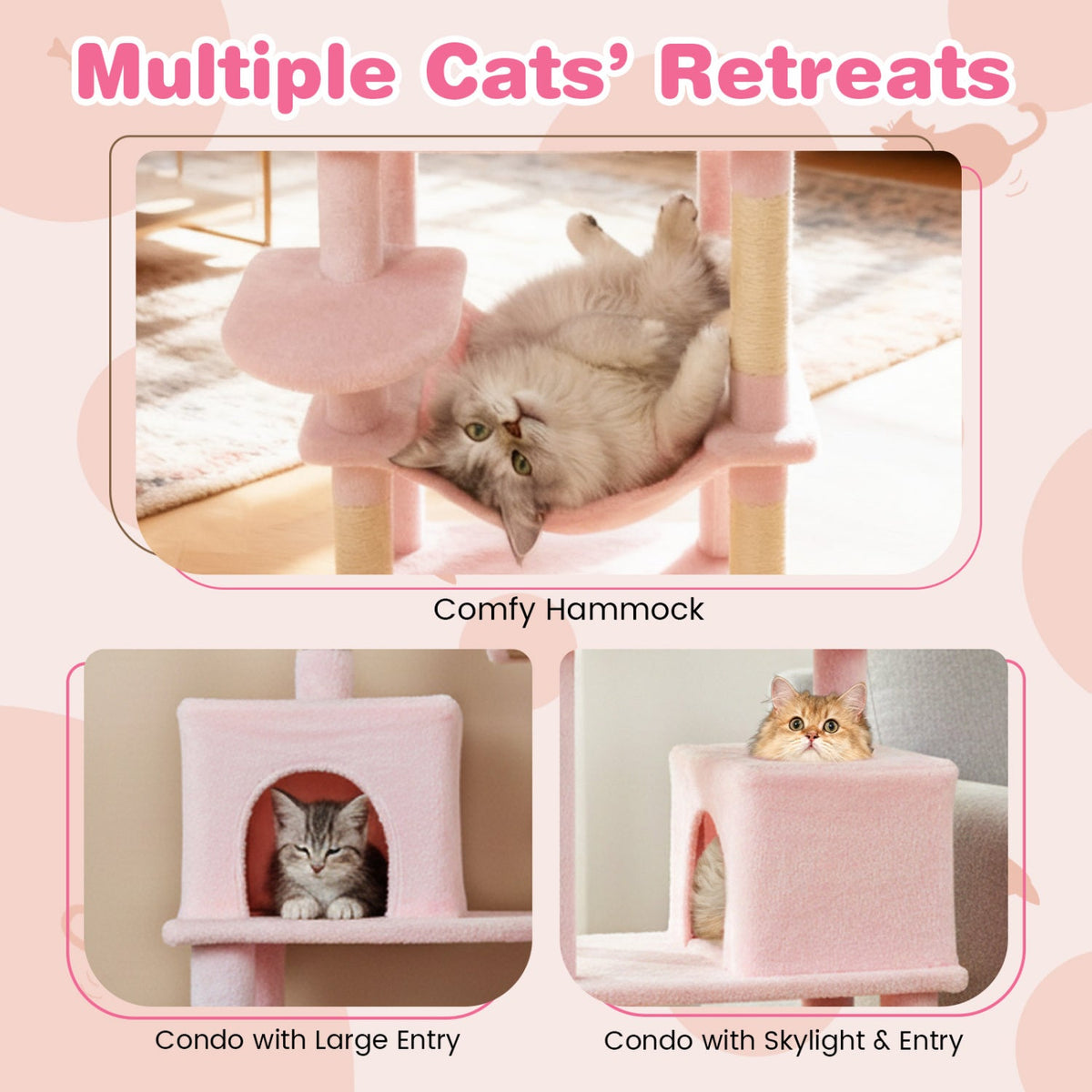 75" Multi-Level Cat Tree Tower
