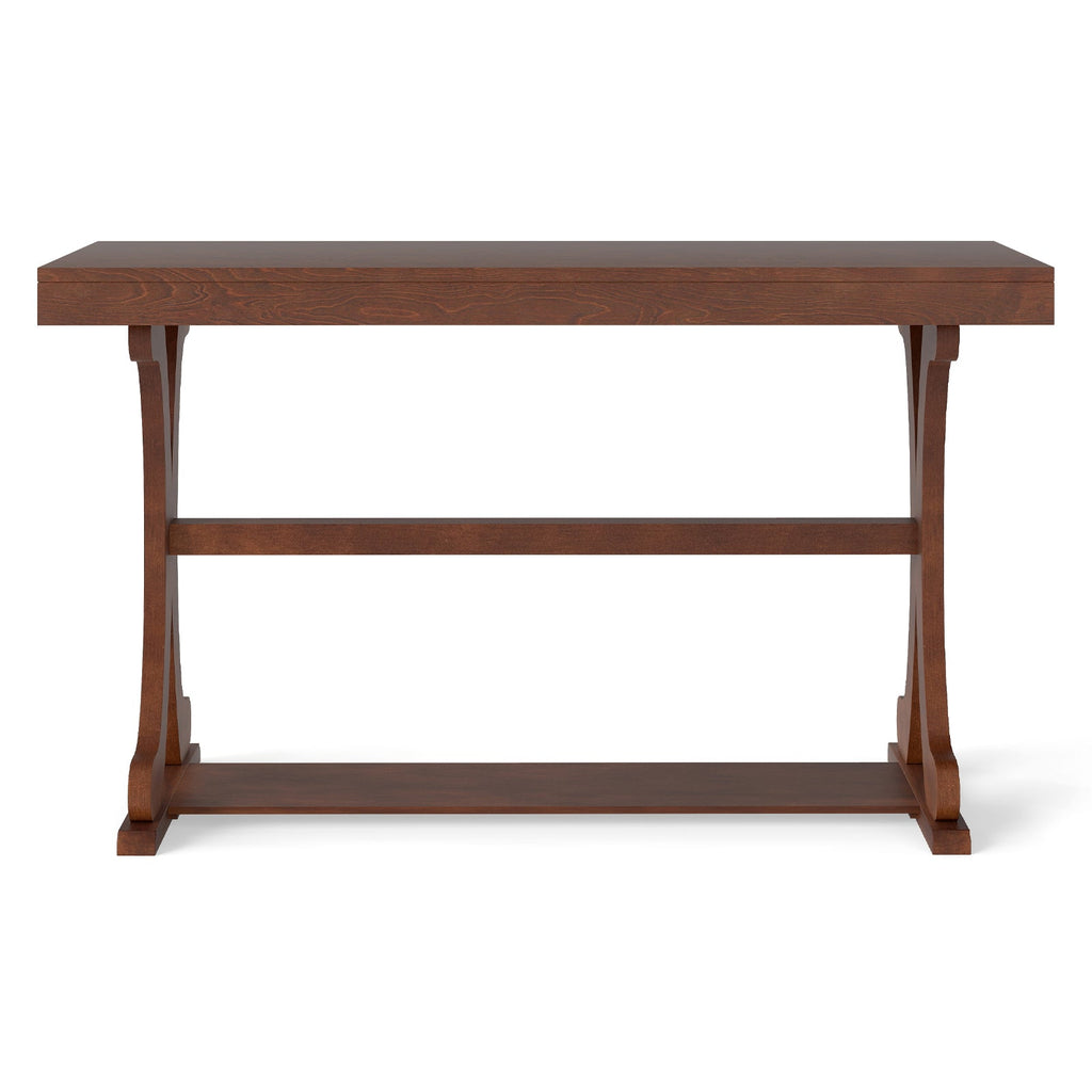 52" Vintage Narrow Console Table with Storage Shelf