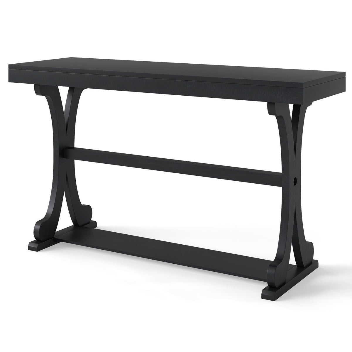 52" Vintage Narrow Console Table with Storage Shelf