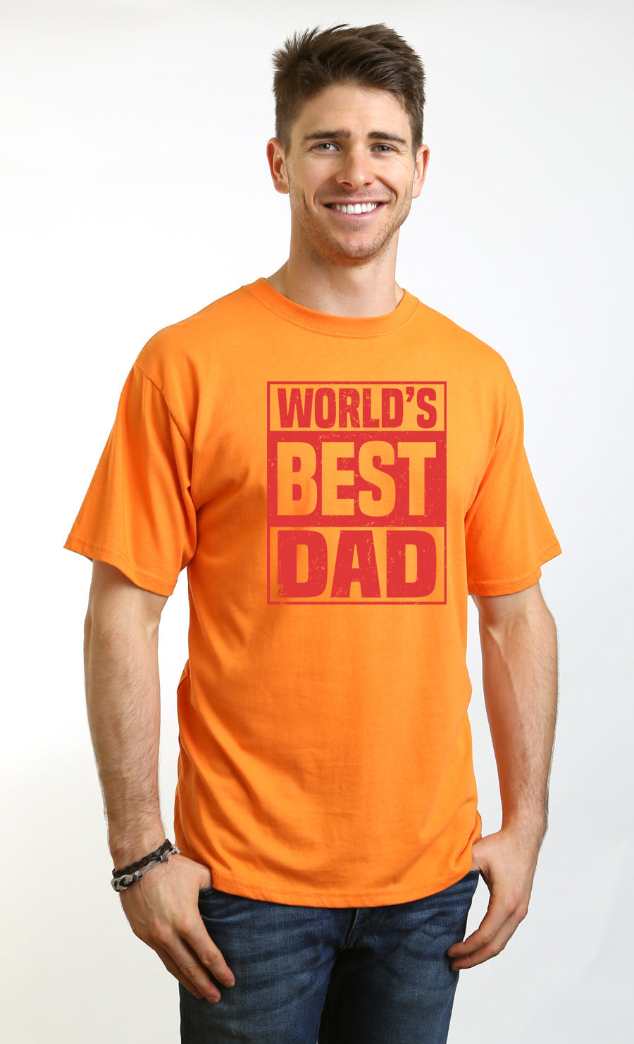 World's Best Dad Men's Bamboo Viscose & Organic Cotton Short Sleeve Graphic T-Shirt