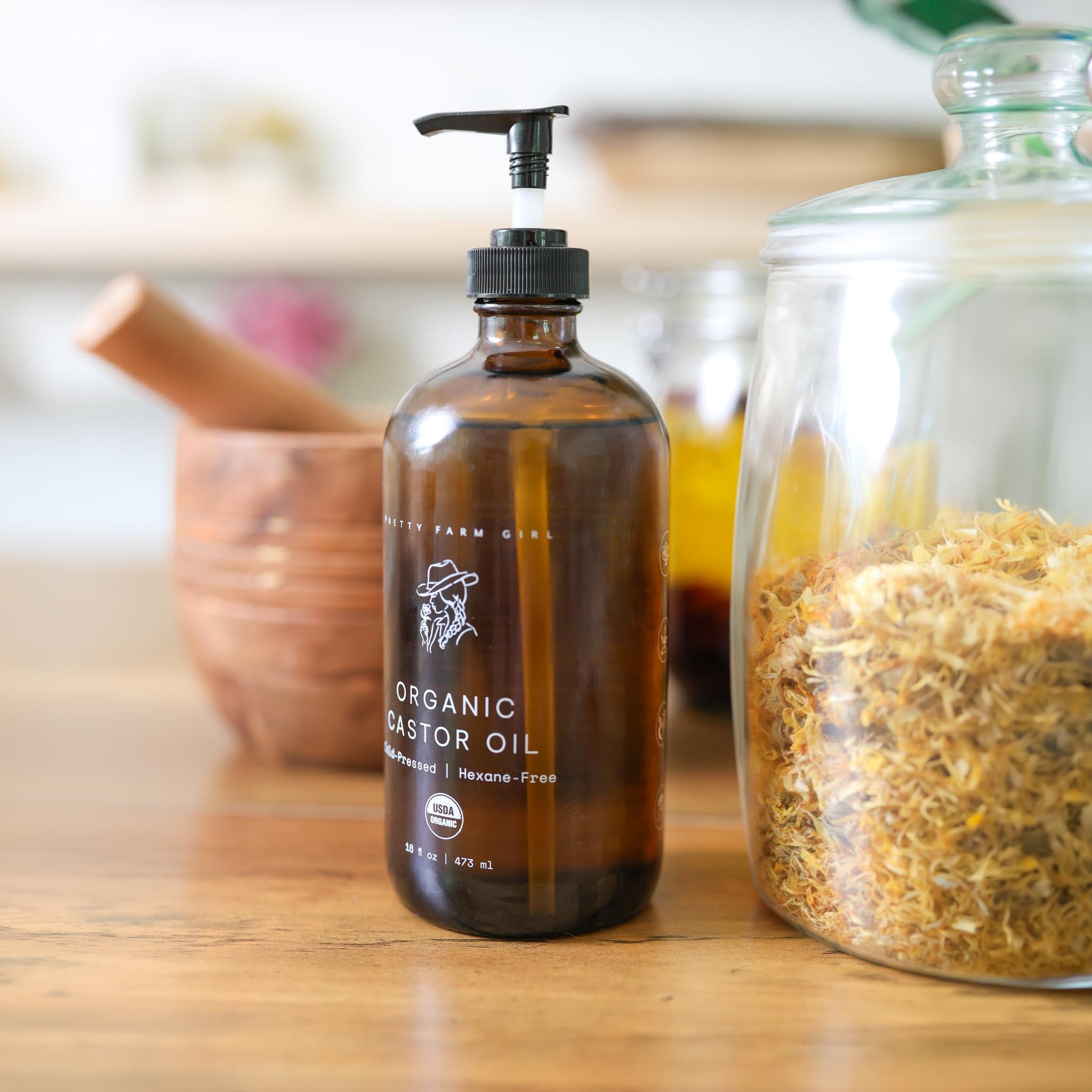 Organic Castor Oil – Cold Pressed, Hexane-Free | Hair, Skin & Lash Growth
