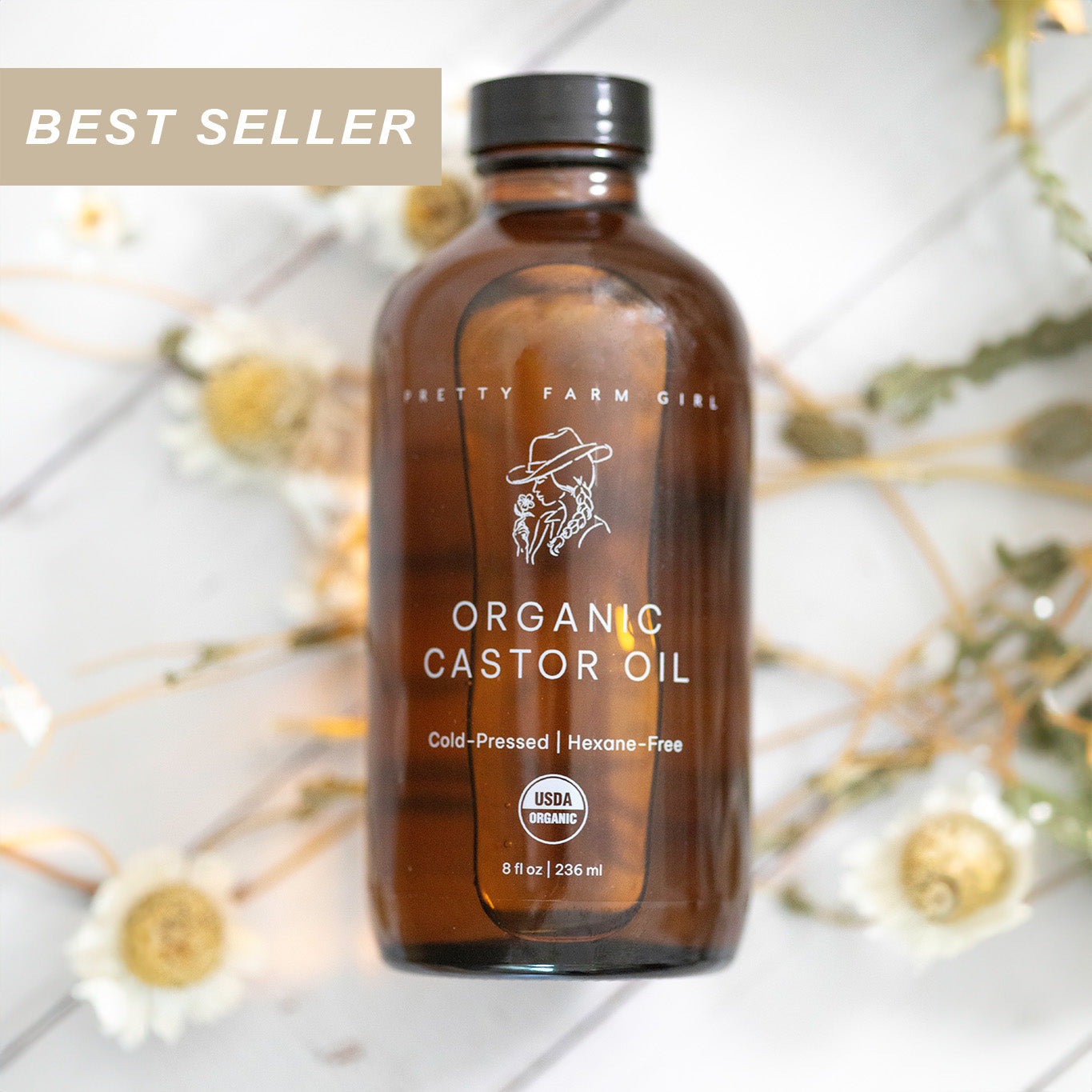 Organic Castor Oil – Cold Pressed, Hexane-Free | Hair, Skin & Lash Growth
