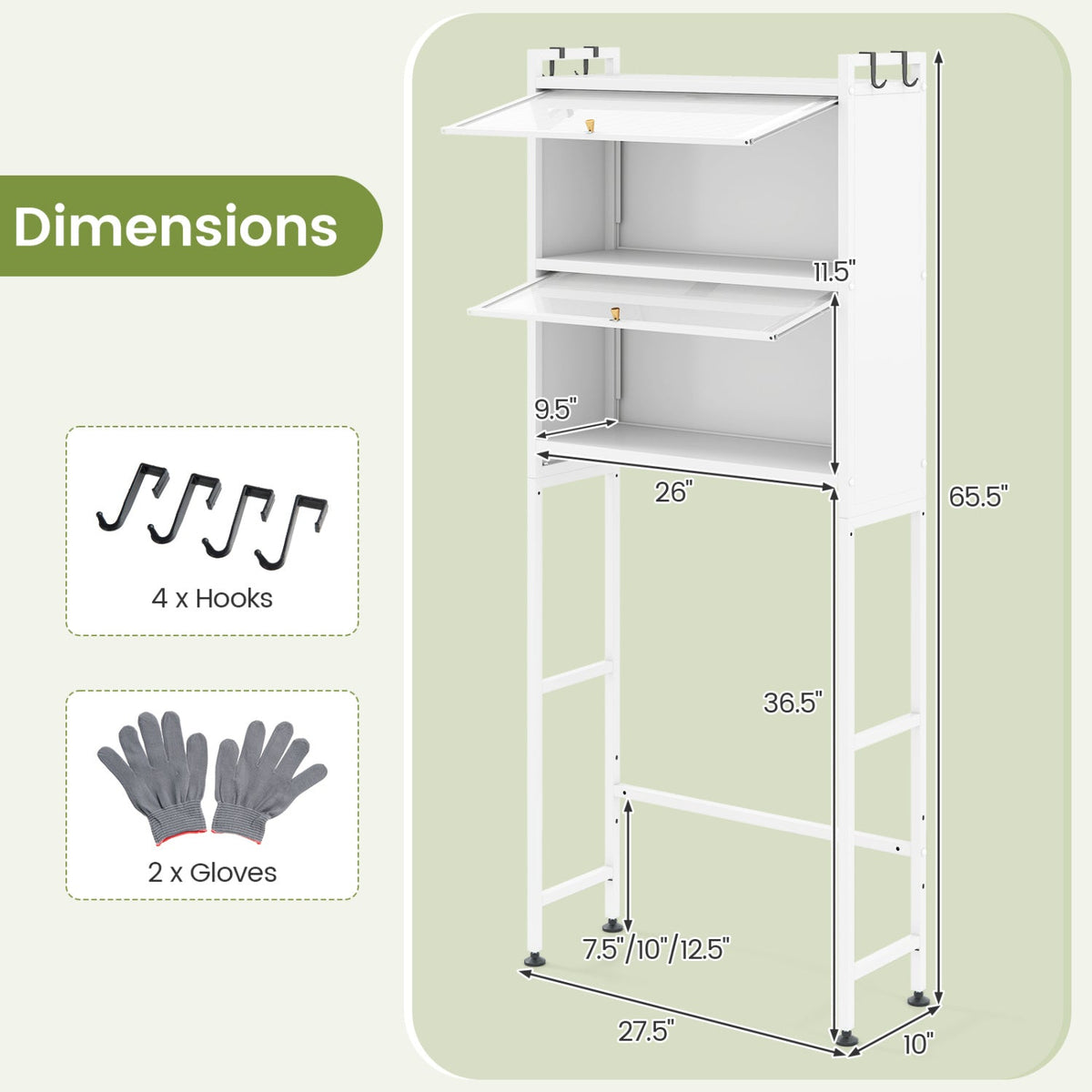 Over-the-Toilet Cabinet Organizer