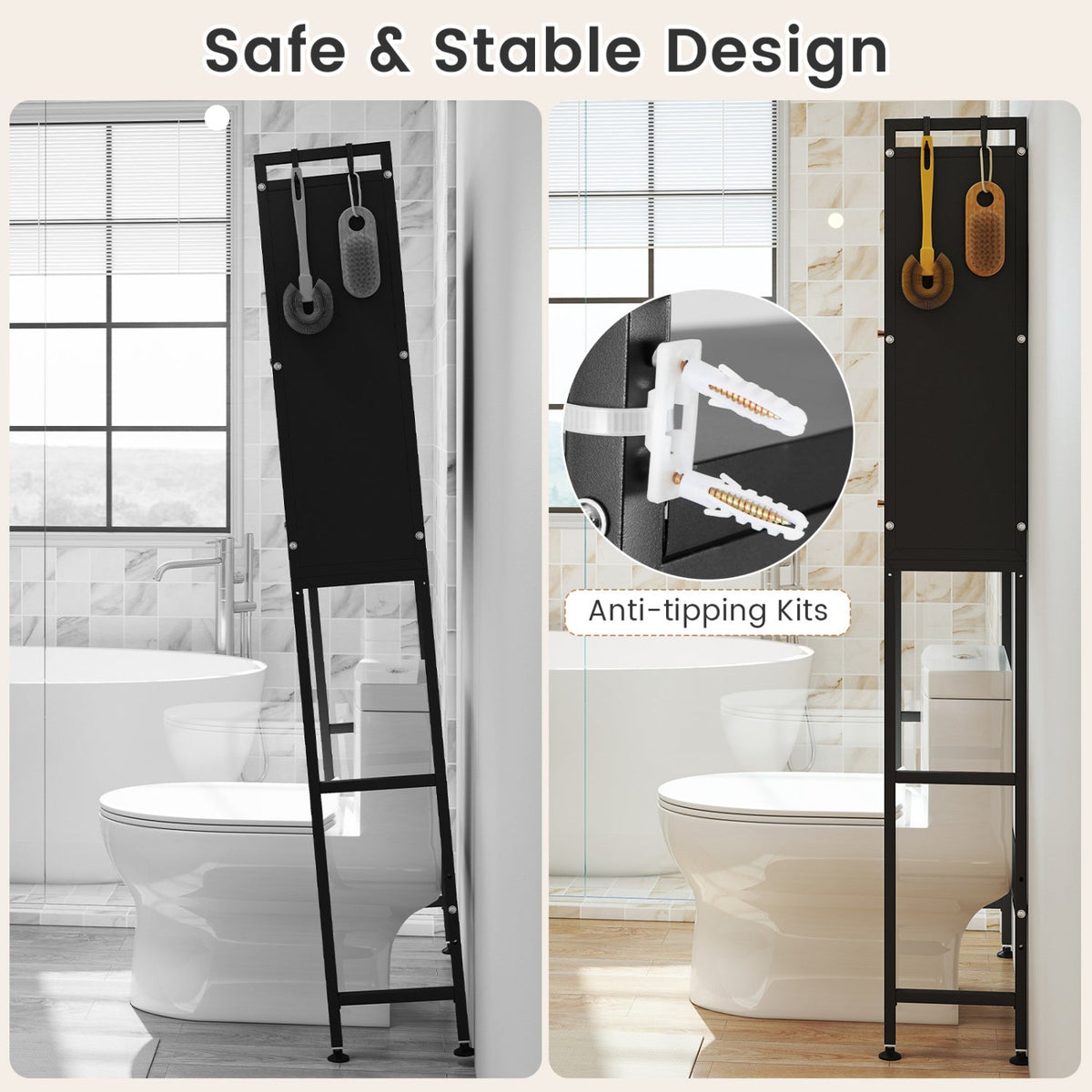 Over-the-Toilet Cabinet Organizer