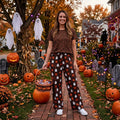 Leopard Ghost & Pumpkin Halloween Pants