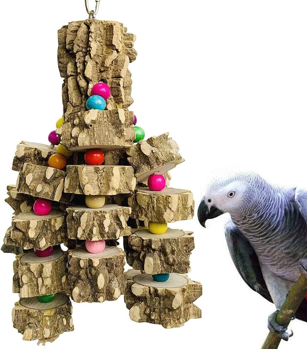 Natural Wood Parrot Chew Toy – Extra Large