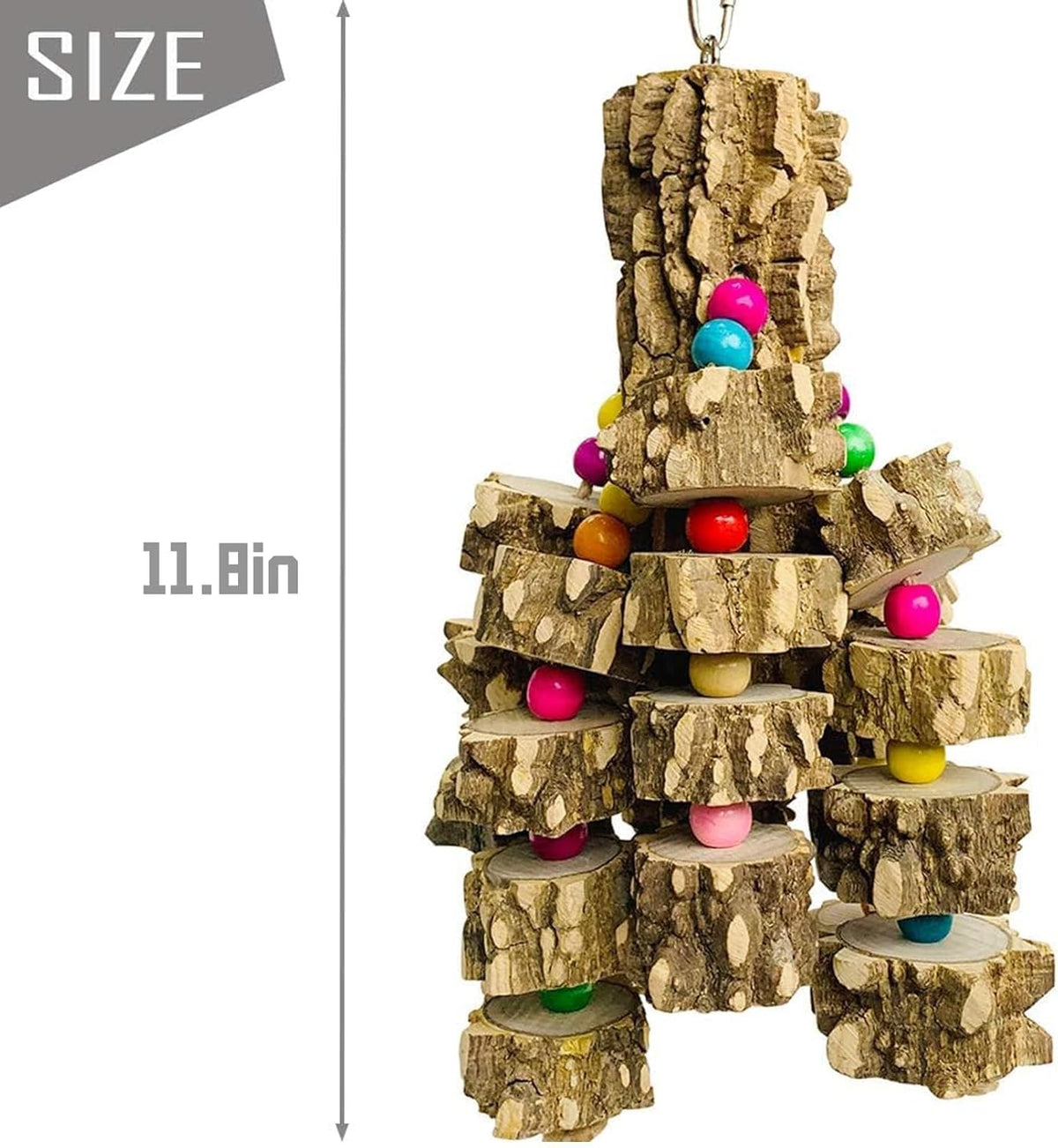 Natural Wood Parrot Chew Toy – Extra Large