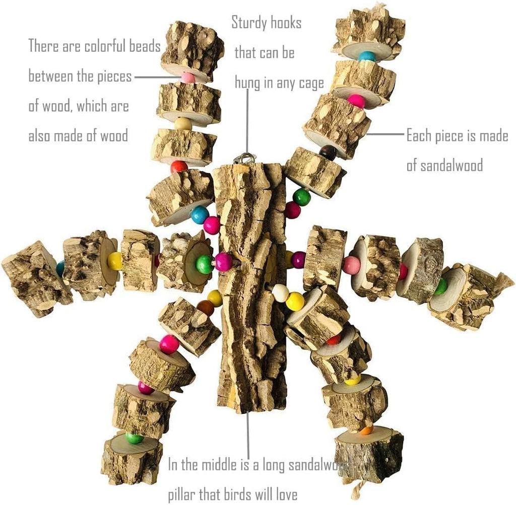 Natural Wood Parrot Chew Toy – Extra Large