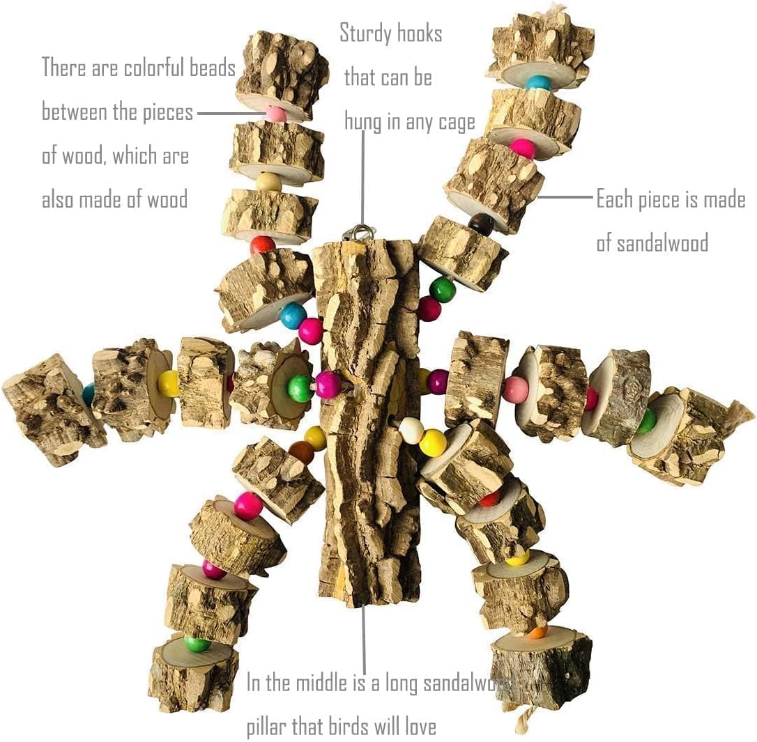 Natural Wood Parrot Chew Toy – Extra Large