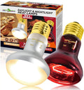 75W Reptile Heat Lamp Bulbs – UVA Daylight & Infrared Night Combo or Infrared Only | E26, 120V | 2,000–3,000 Hour Lifespan