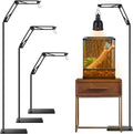 Reptile Lamp Stand – Adjustable Height 15.7–74.3" with 360° Swing Arm | Heat & UV Lamp Holder for Terrariums | 6 lb Capacity