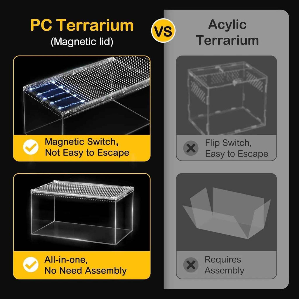 Clear PC Terrarium with Sliding Lid