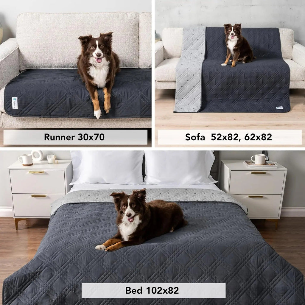 Reversible Waterproof Pet Couch Cover – Non-Slip Furniture Protector for Dogs & Cats