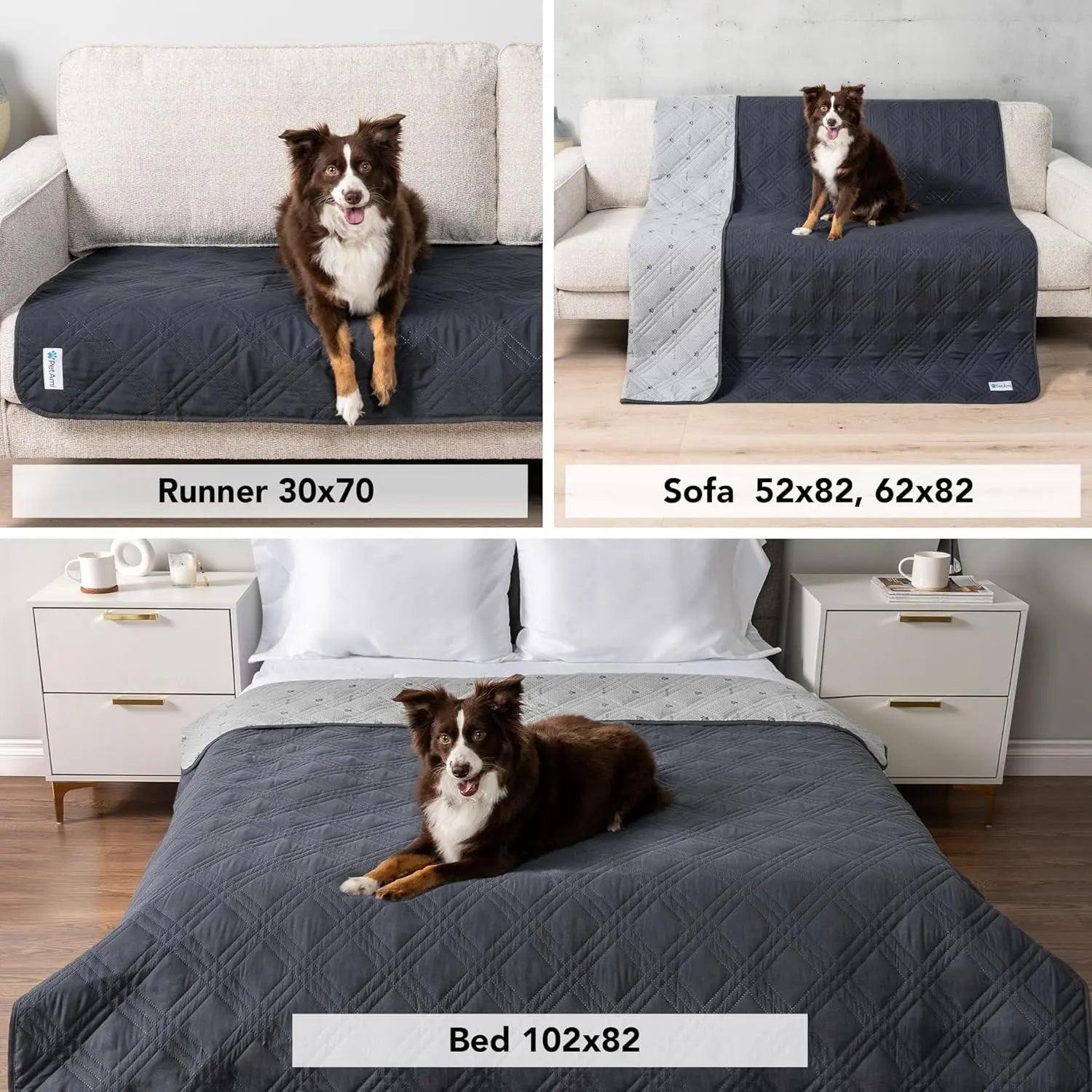 Reversible Waterproof Pet Couch Cover – Non-Slip Furniture Protector for Dogs & Cats