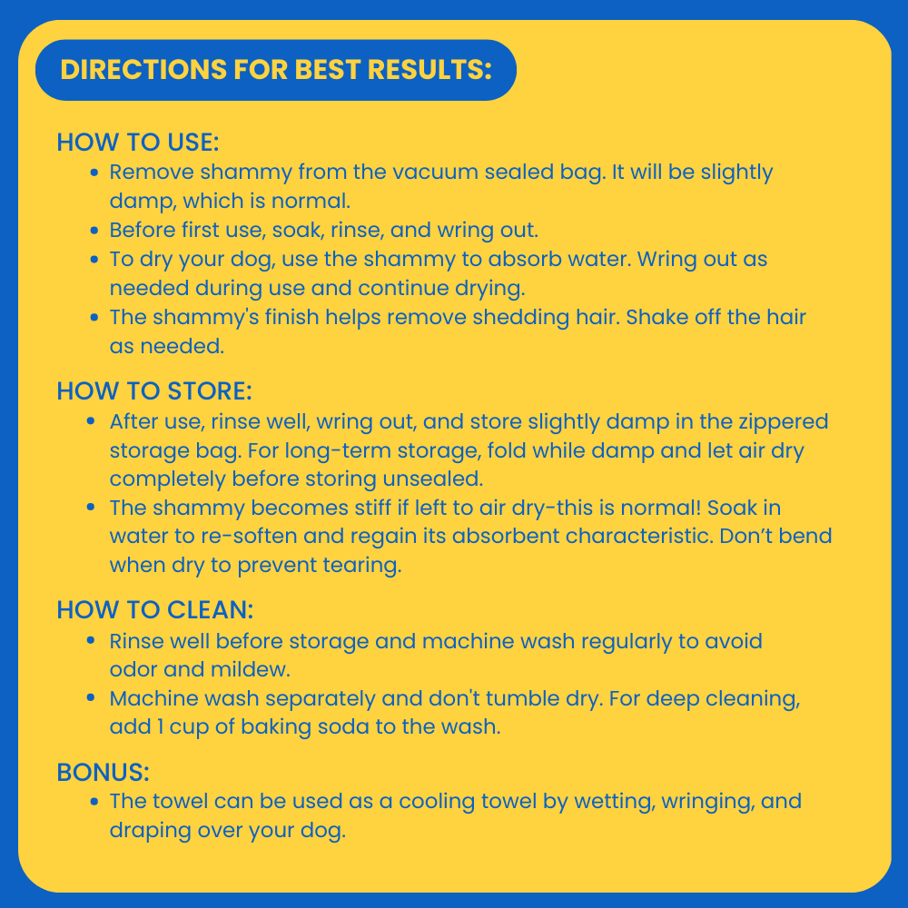 Rapid-Dry Dog Shammy Towel