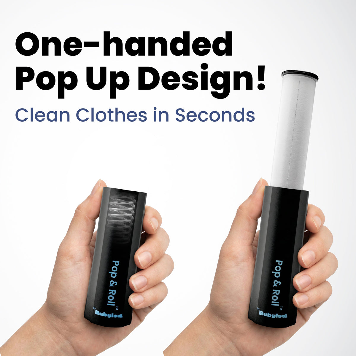 Pop & Roll Retractable Mini Lint Roller for Pet Hair