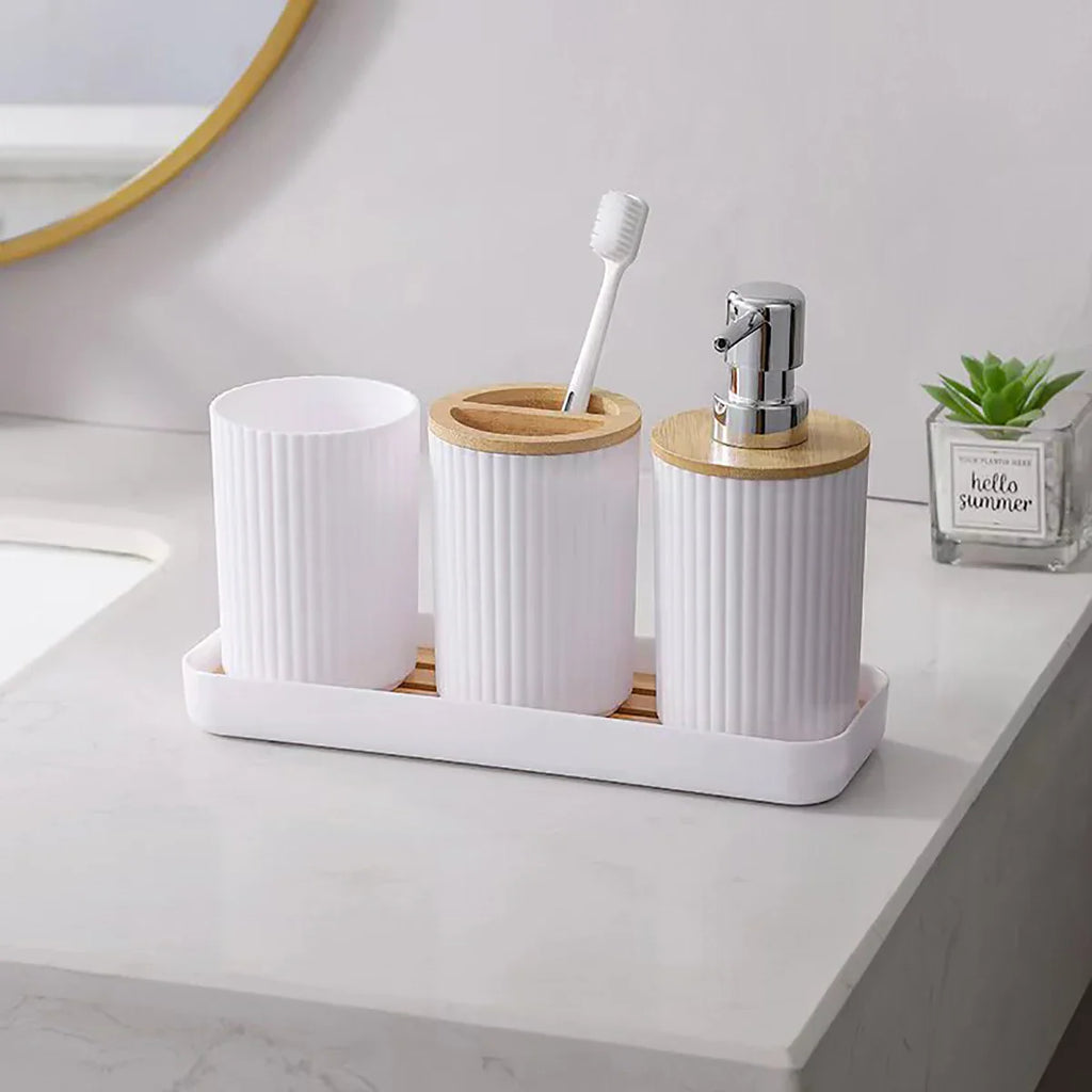 Bathroom Vanity Accessories Set with Tray