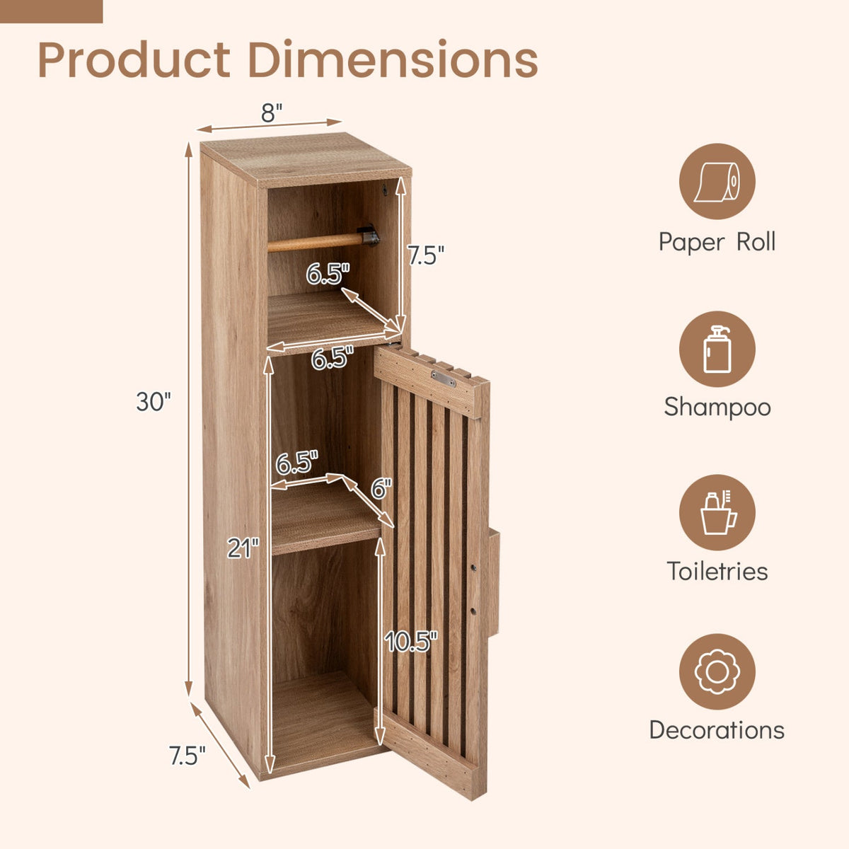 Slim Freestanding Bathroom Cabinet