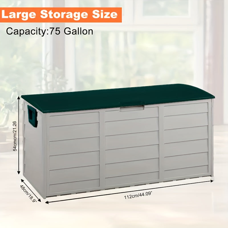 Heavy-Duty Outdoor Deck Box – Waterproof, Lockable Flip-Top Lid | 35 to 200 Gallon | Multiple Colors
