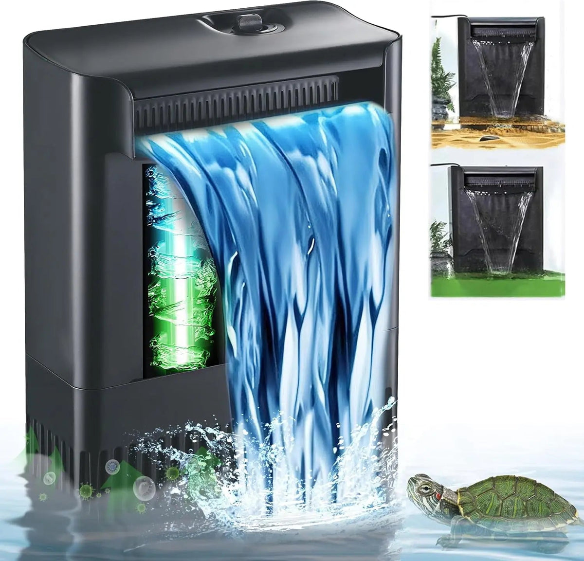 UV Aquarium Internal Filter – 4-Stage Filtration with 254nm UV Light