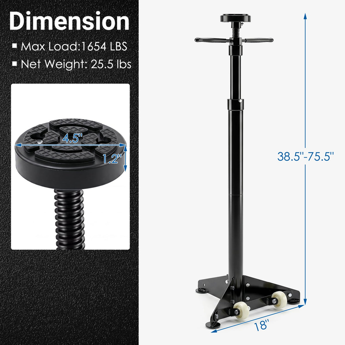 1654 LBS Underhoist Support Stand