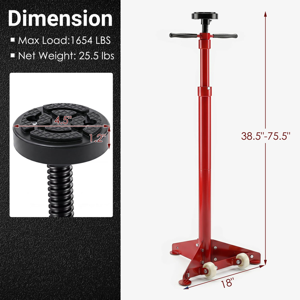 1654 LBS Underhoist Support Stand