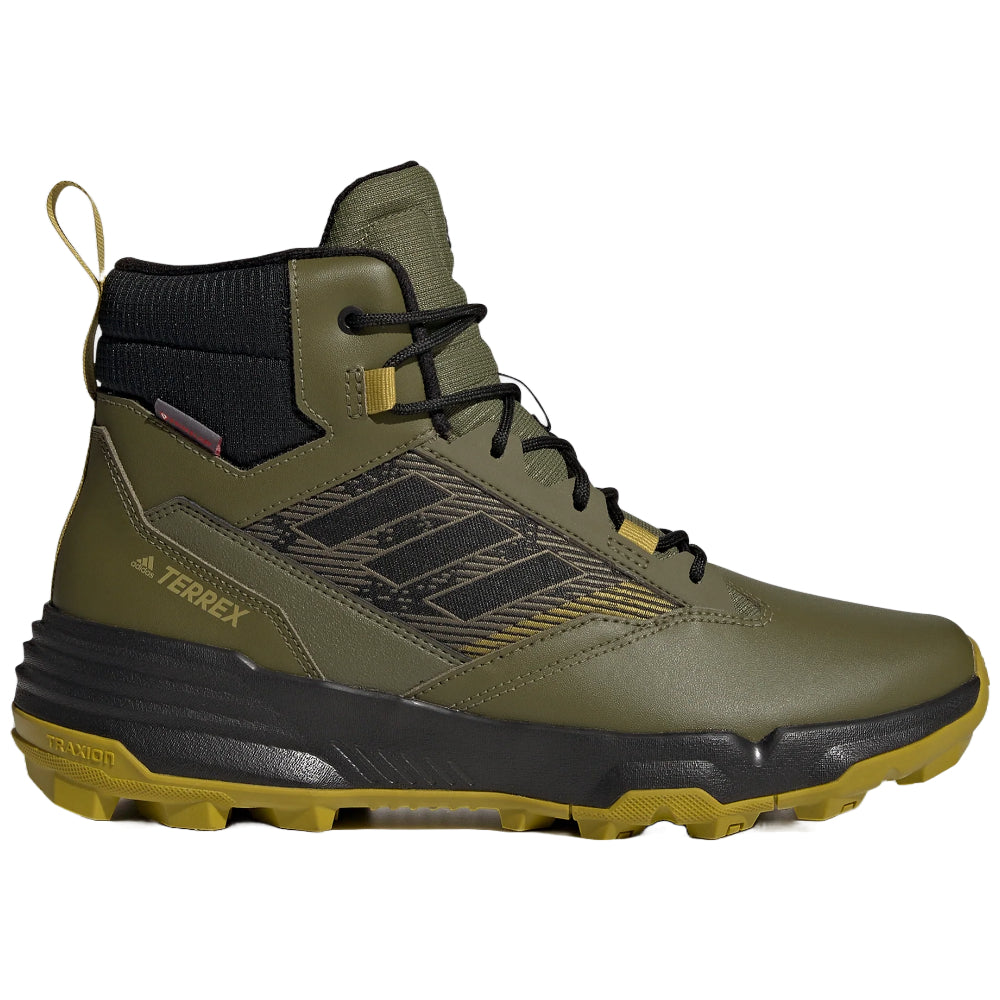 adidas Men's TERREX Unity Leather Mid COLD.RDY Hiking Boots - Focus Olive (IF4988)