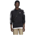 adidas Originals Men's Adicolor 3D Trefoil 3-Stripes Crew Sweatshirt - Black (GN3545)