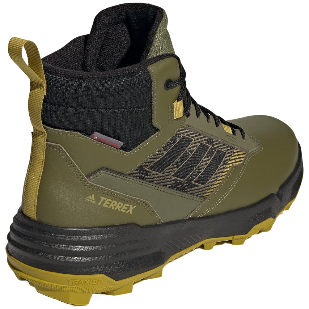 adidas Men's TERREX Unity Leather Mid COLD.RDY Hiking Boots - Focus Olive (IF4988)