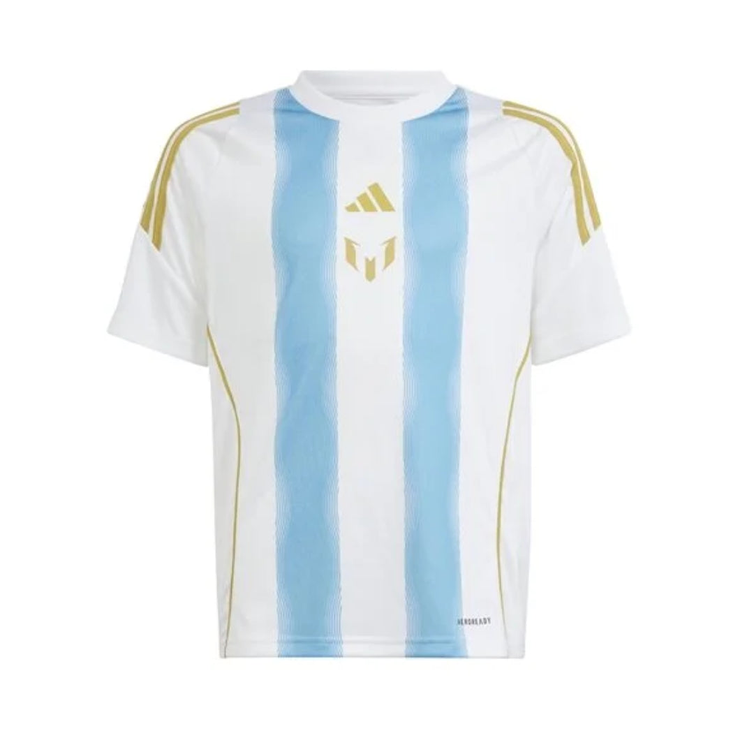 adidas Youth Messi Training Jersey - White / Sky Blue & Blue (IS6470 / IS6471)